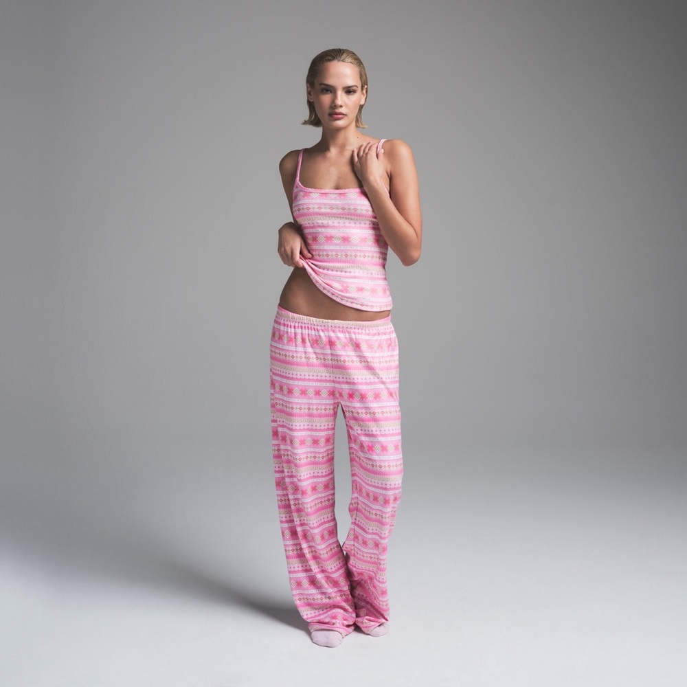 Pink Skims Christmas pajama set